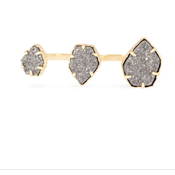 Kendra Scott Jewelry - NEW Kendra Scott Naomi Gold Platinum Drusy Ring